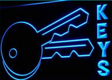 2 Keys Repair Shop LED Light Sign